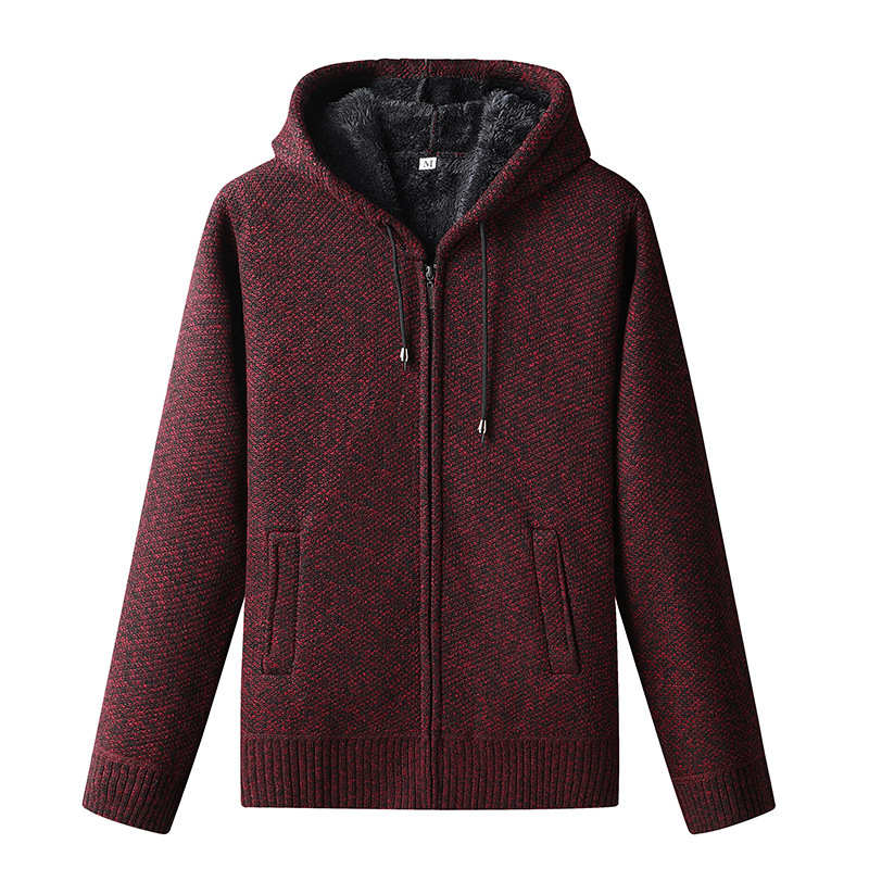 Herren Strickjacke Warme Wolle Dunkelblau