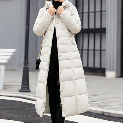 Damen Pufferjacke Eleganter Umlegekragen Mit Knöpfen