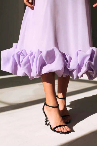 Damenkleid Hochzeitsgast Rüschen Elegant