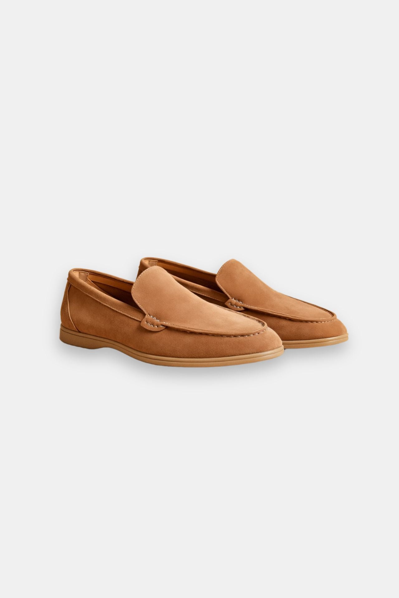 Damen Loafer Schuhe Beige Elegantes Leder - Norvielle