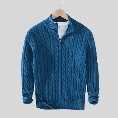 Damen Baumwollpullover Bequem Hellblau