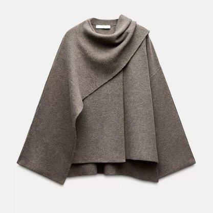 Damen Cape Mantel Eleganter Schal
