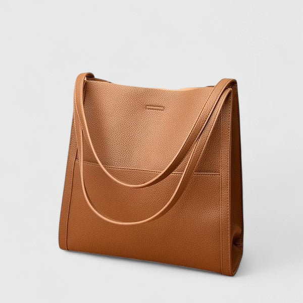 Damen Schultertasche Einfach Leder