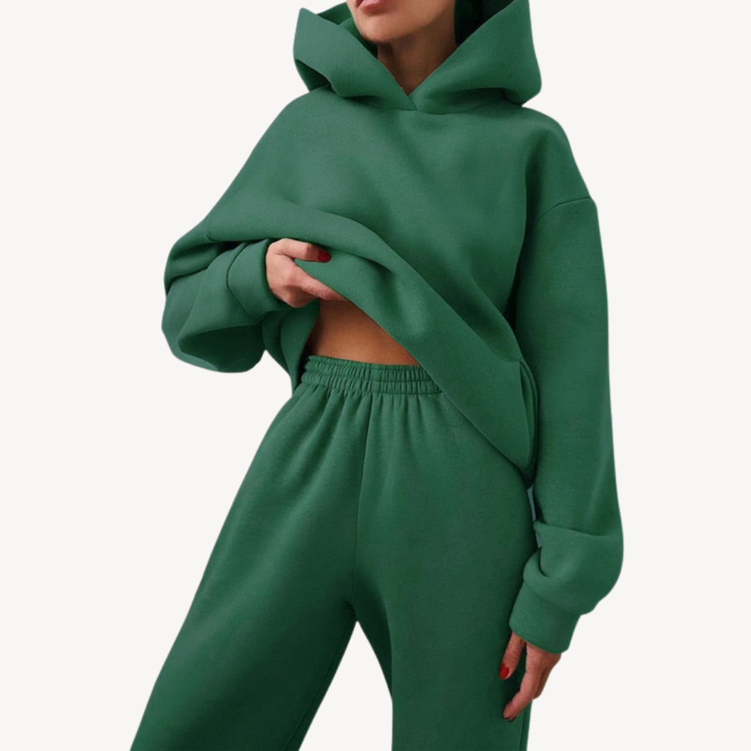 Damen Hoodie Set Sportlich Comfort Jogginghose