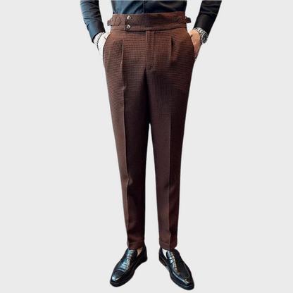 Herrenhose Kariert Hochtailliert Komfort