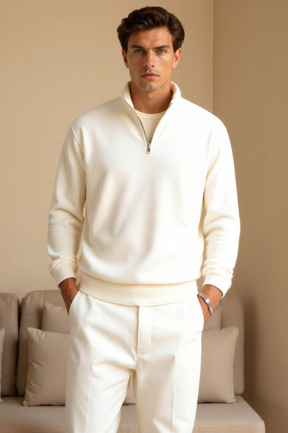 Herren Fleecepullover Reißverschluss Modern Wärmer
