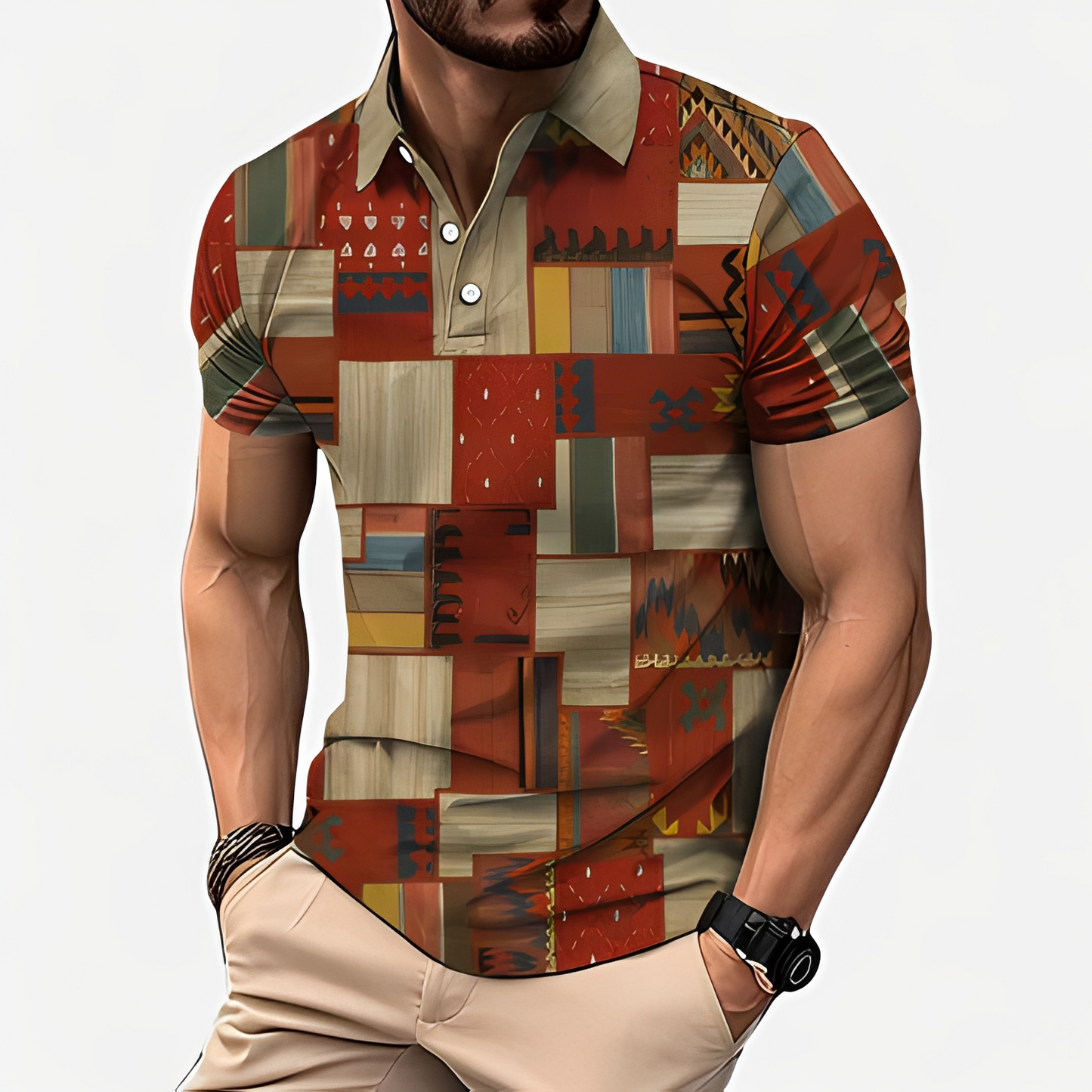 Herren T-Shirts Slim Fit Stilvoll Modern