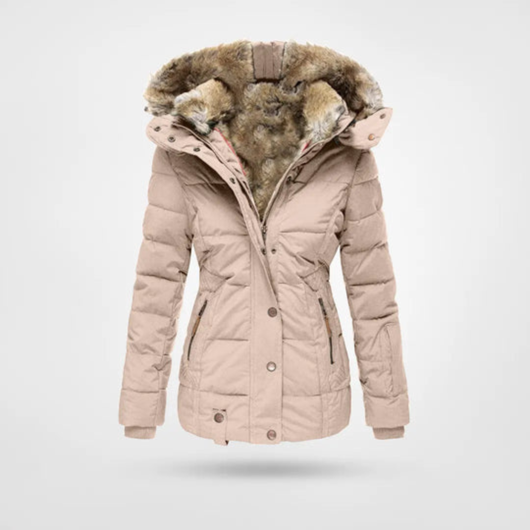 Damen Winterjacke Lang Gepolstert Warm Mit Kapuze - Norvielle