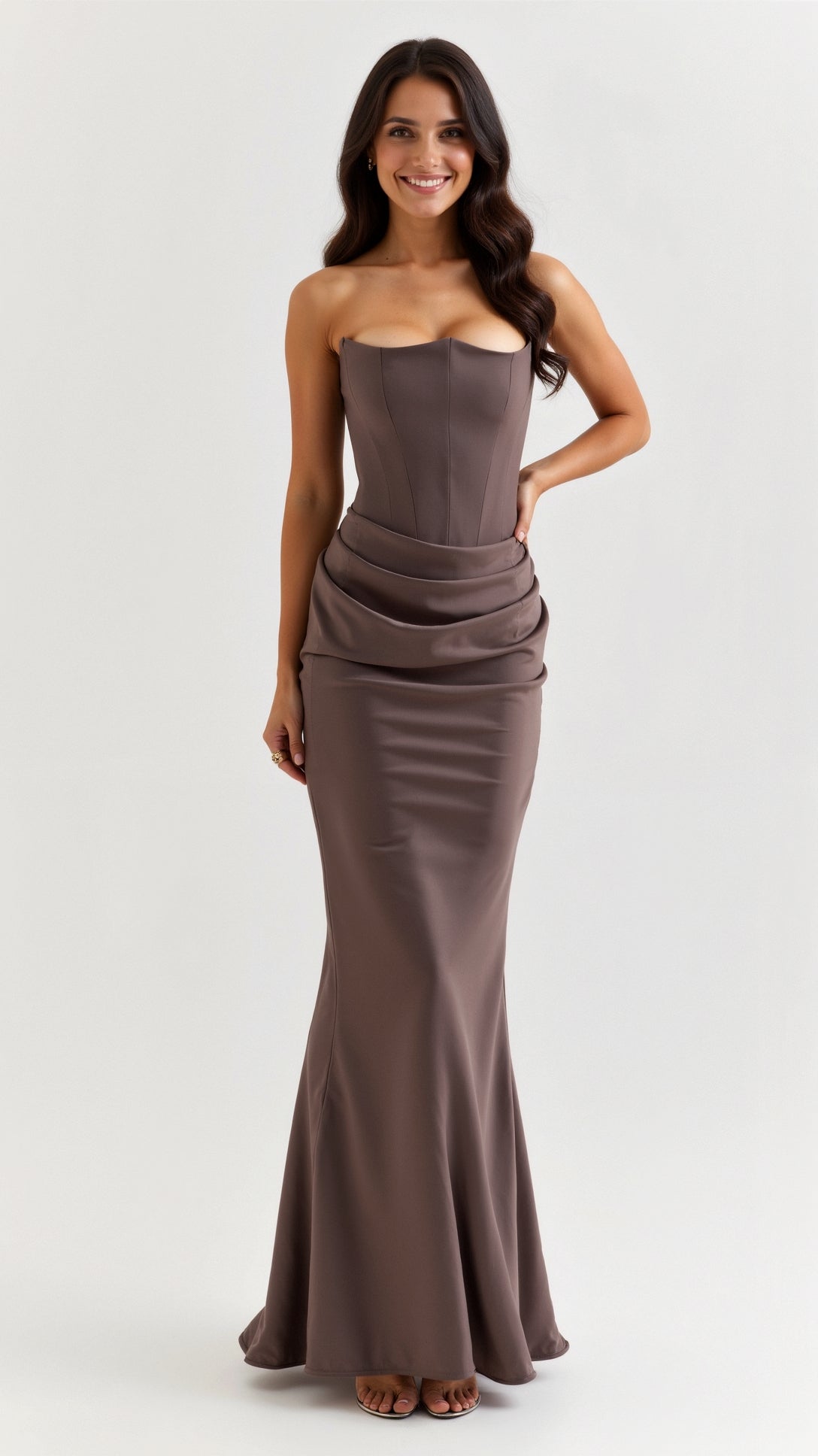 Damen Maxi-Kleid Hochzeitsgast-Eleganz Lang