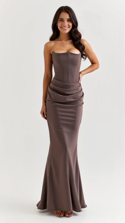 Damen Maxi-Kleid Hochzeitsgast-Eleganz Lang