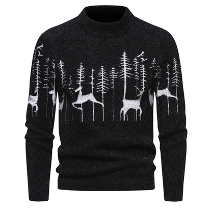 Herren Weihnachtspullover Warm Modern Rot