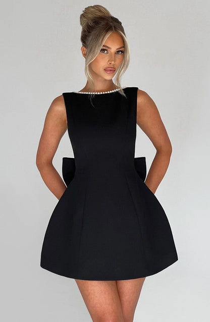 Damen Minikleid Hochzeitsgast Struktur Optik