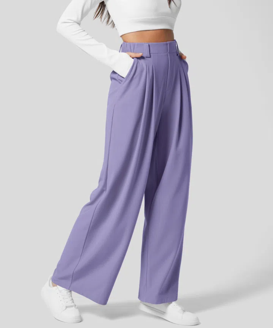 Damenhose Weite Beine Elegant