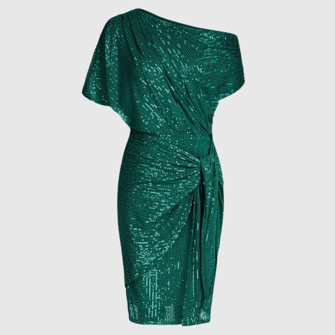 Damen Bodycon Kleid mit Pailletten Glitzernd