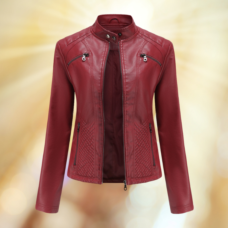 Damen Lederjacke Übergangsjacke Leder Bequem