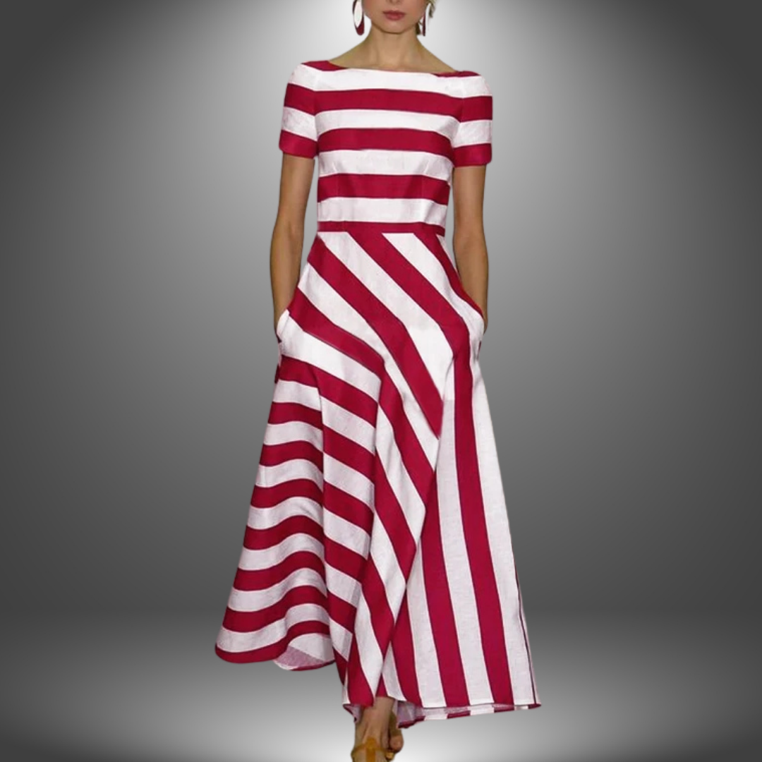 Damen Maxi-Kleid A-Linie Elegant Lang - Norvielle