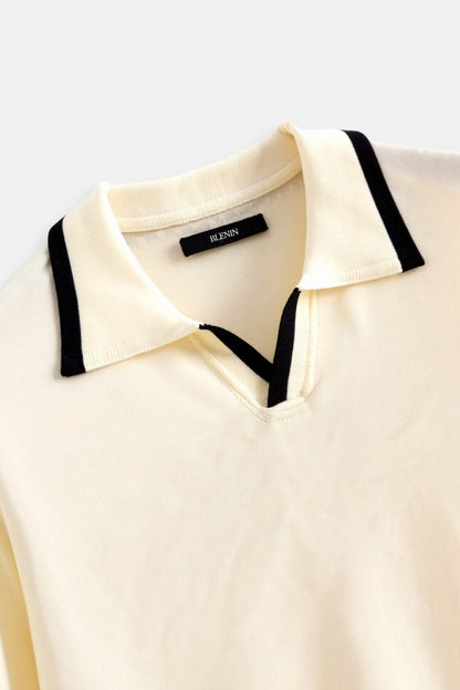 Herren Poloshirt Modernes Design Kontrastfarben Elegantes Aussehen