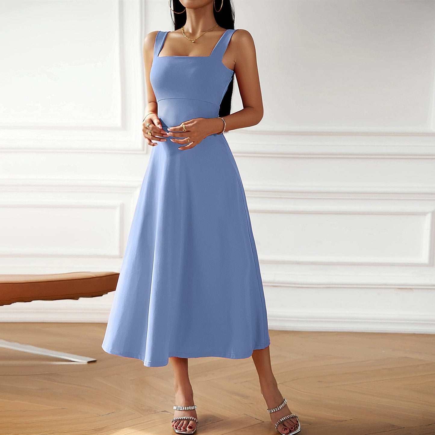 Damenkleid Ärmellos Sommerkleid Modern