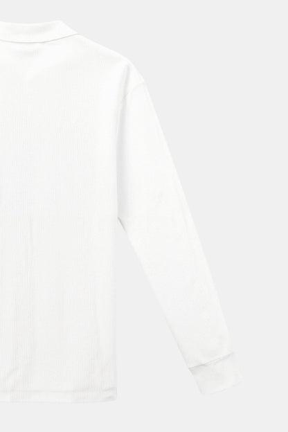 Herren Langarm Poloshirt Slimfit Modern
