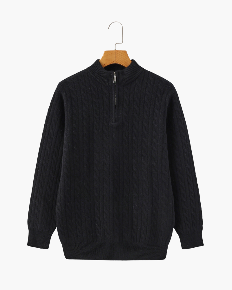 Herren Pullover Kaschmir Chunky Knit Warm Kabelmuster