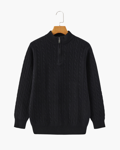 Herren Pullover Kaschmir Chunky Knit Warm Kabelmuster