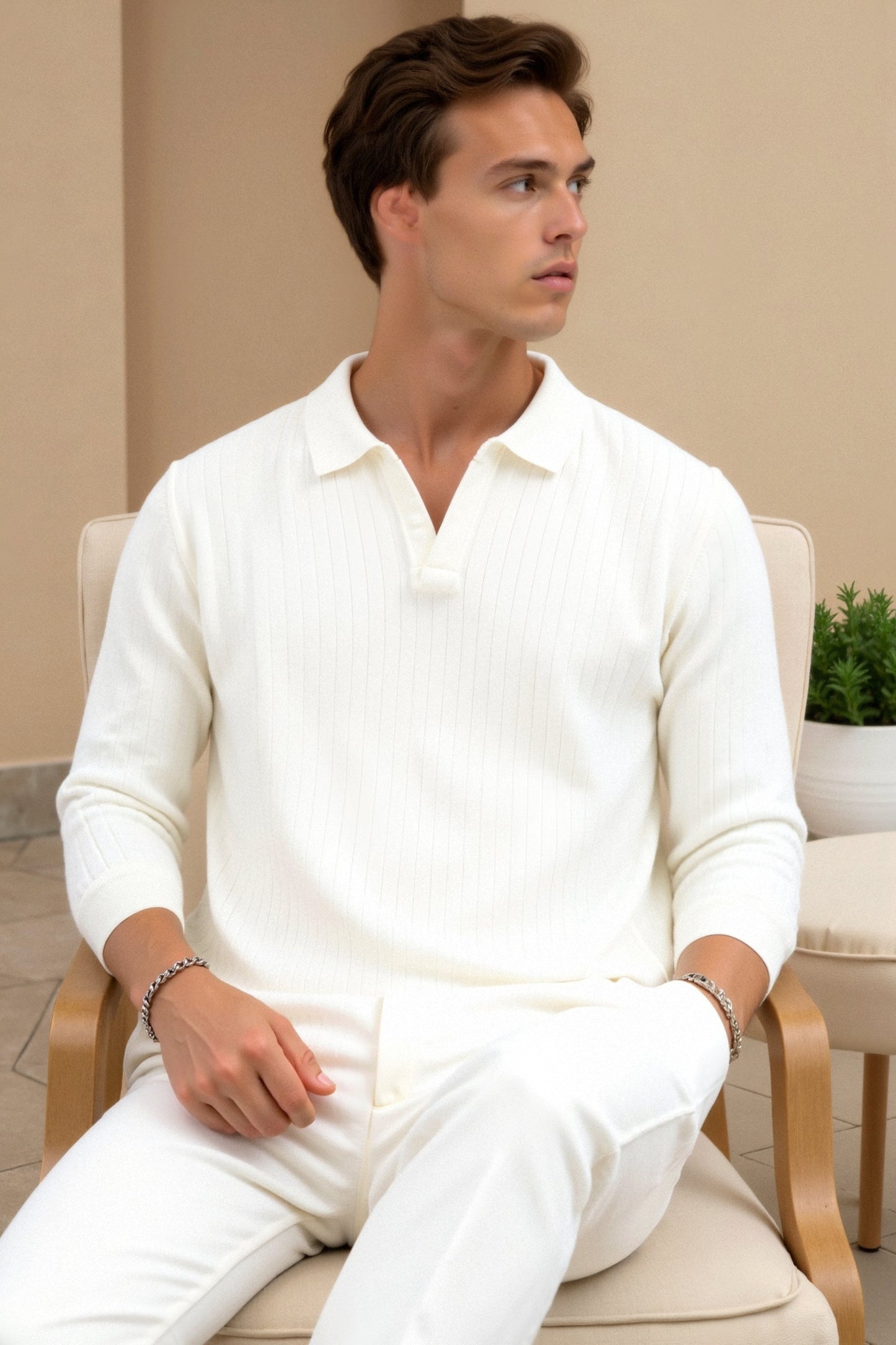 Elegantes Herren Poloshirt Slim Fit Modern Strick - Norvielle