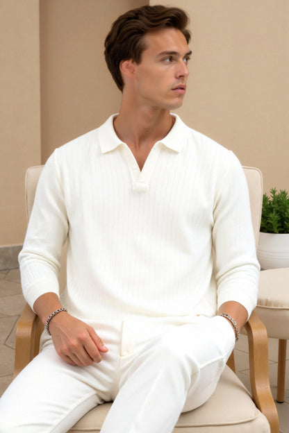 Elegantes Herren Poloshirt Slim Fit Modern Strick - Norvielle