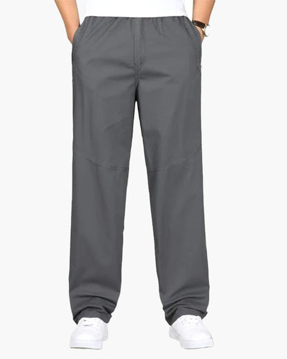 Herrenhose Gerader Schnitt Baumwolle Elastikbund Bequem