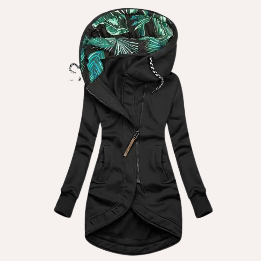 Damen Hoodie Kapuze Gemustert Trendy