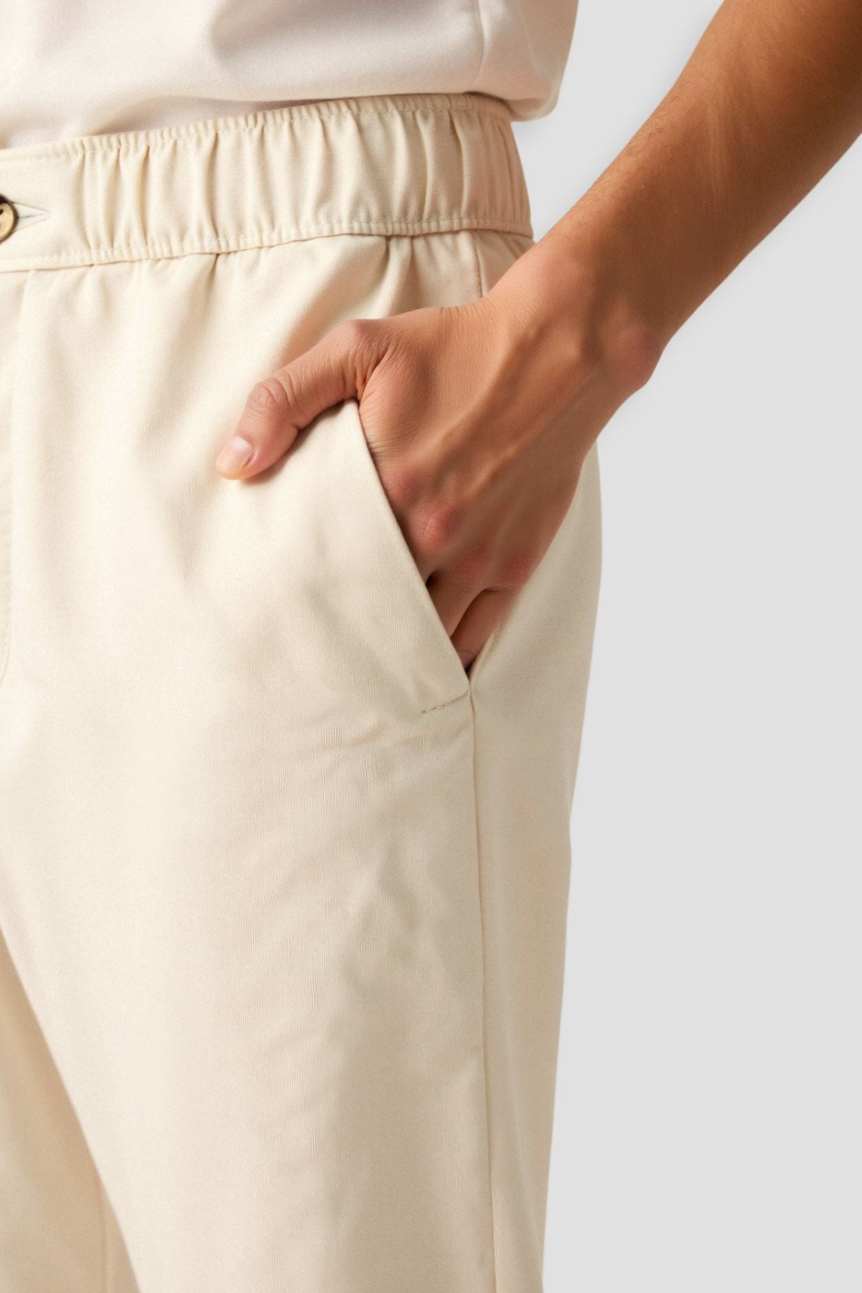 Herrenhose Elastisch Mit Knopfverschluss