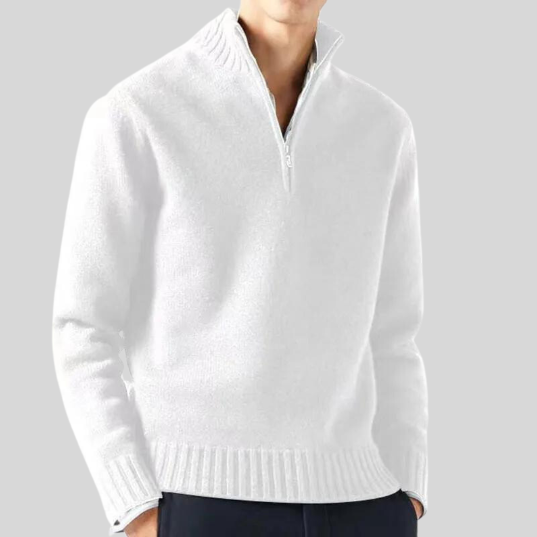 Herren Pullover Halb-Reißverschluss Warm