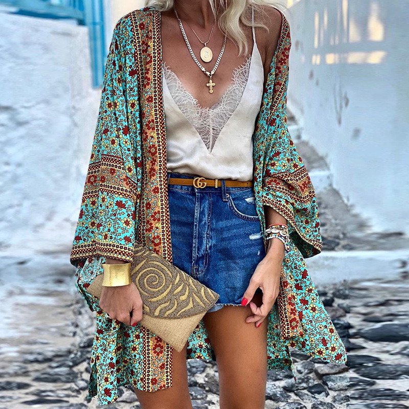 Damen Boho Cardigan Elegant Lang - Norvielle