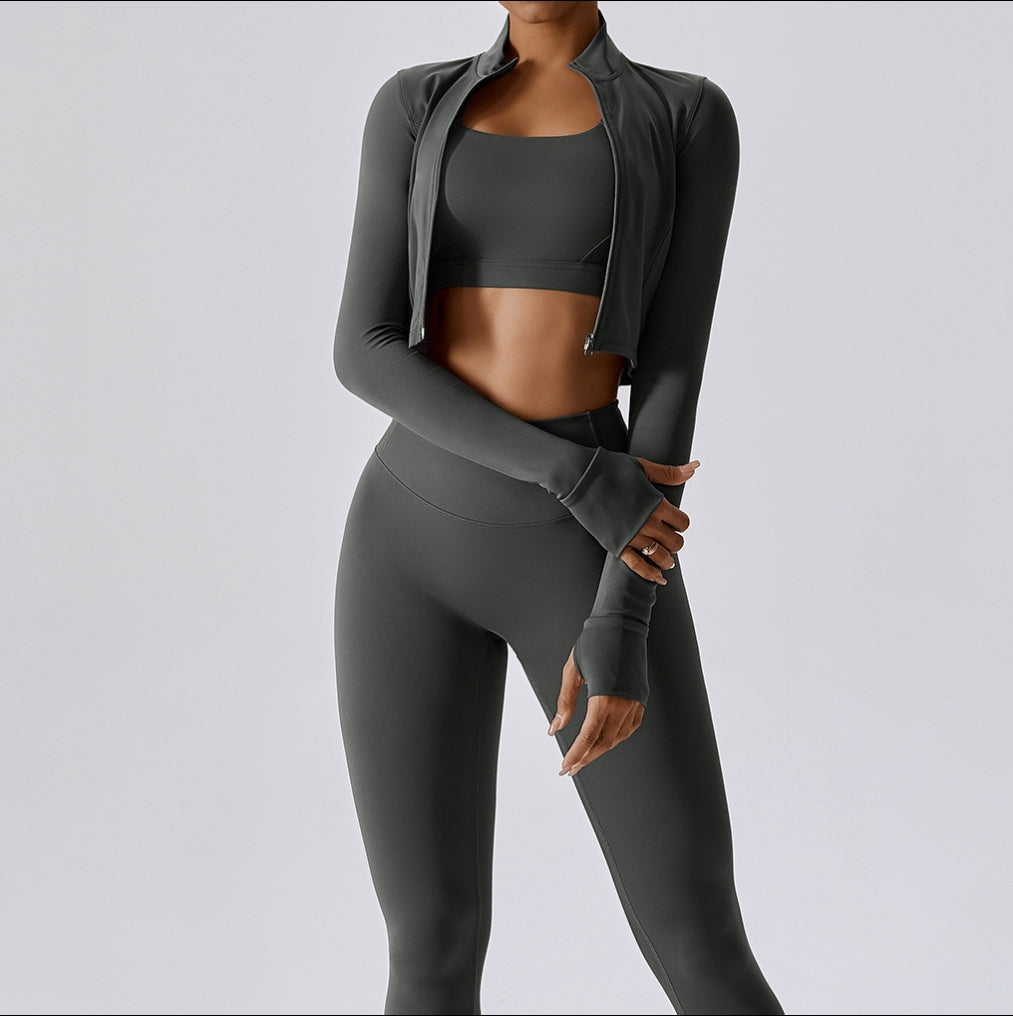 Damen Sportset 3-teilig Modern Stilvoll
