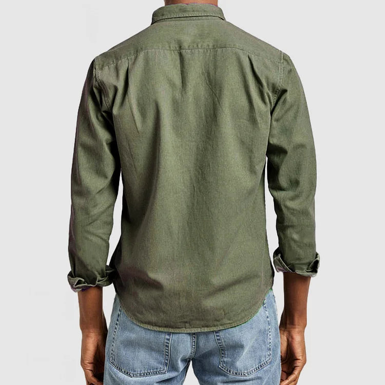 Herren Slim-Fit-Hemd Modern Baumwolle
