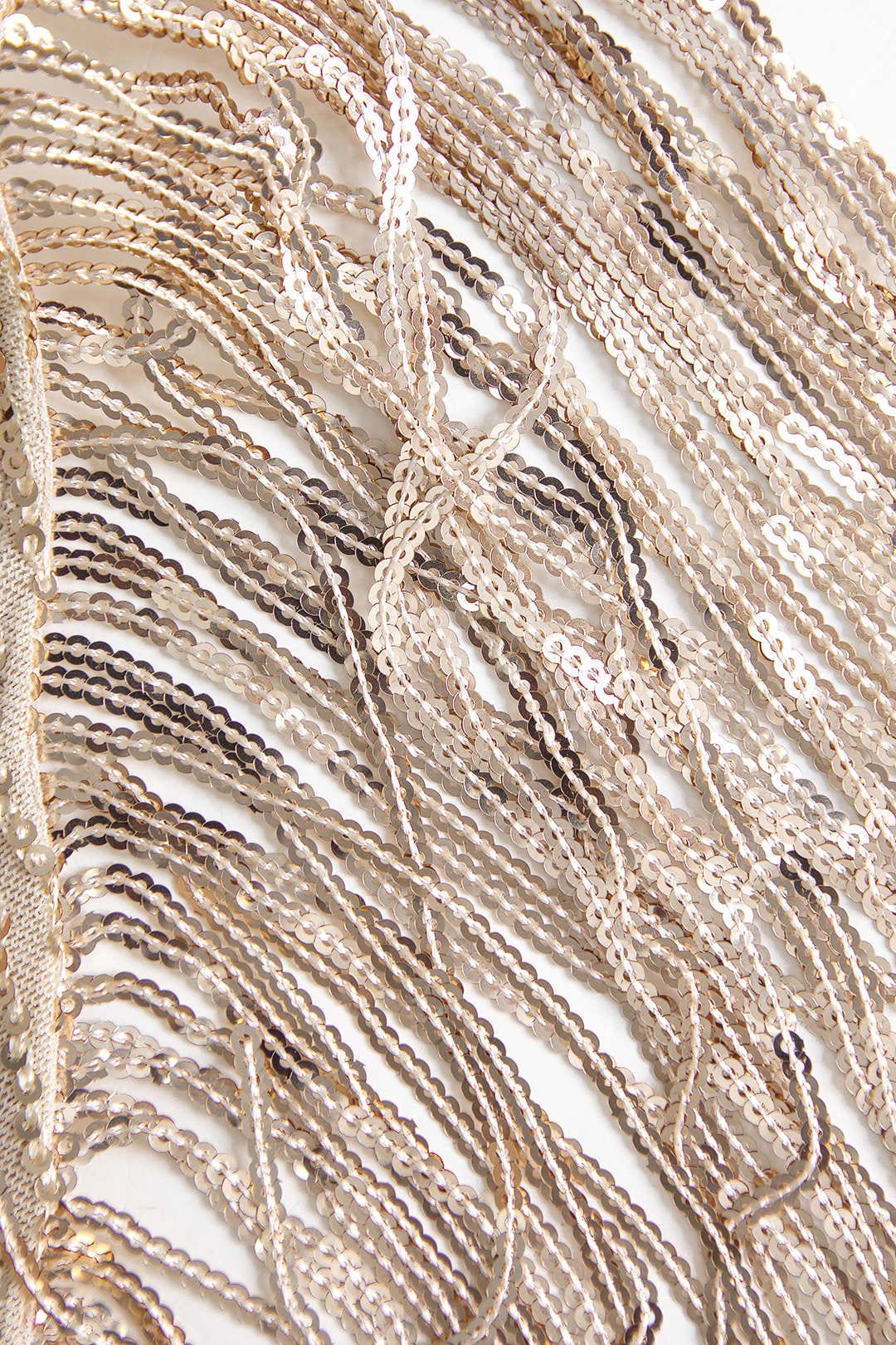 Damen Abendkleid Pailletten Fransen Spitze