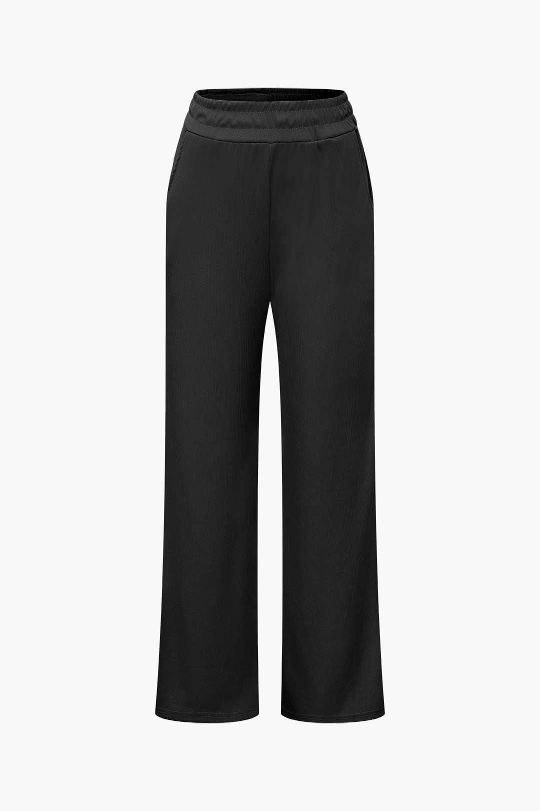 Damen Zweiteiler Asymmetrisch Weite Hosen Set