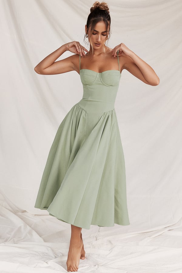 Damen Ärmelloses Sommerkleid aus Jute