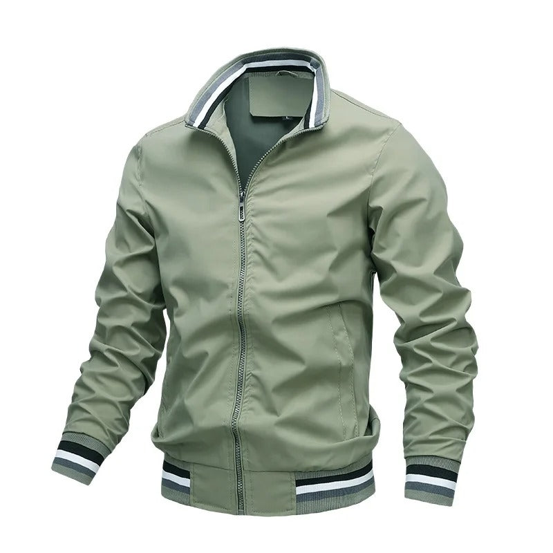 Herren Mitteljahresjacke Sportlich Gestreift Modern