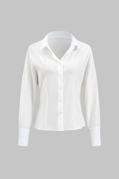 Damen Zweiteiler Set Bluse Faltenrock Elegantes Design