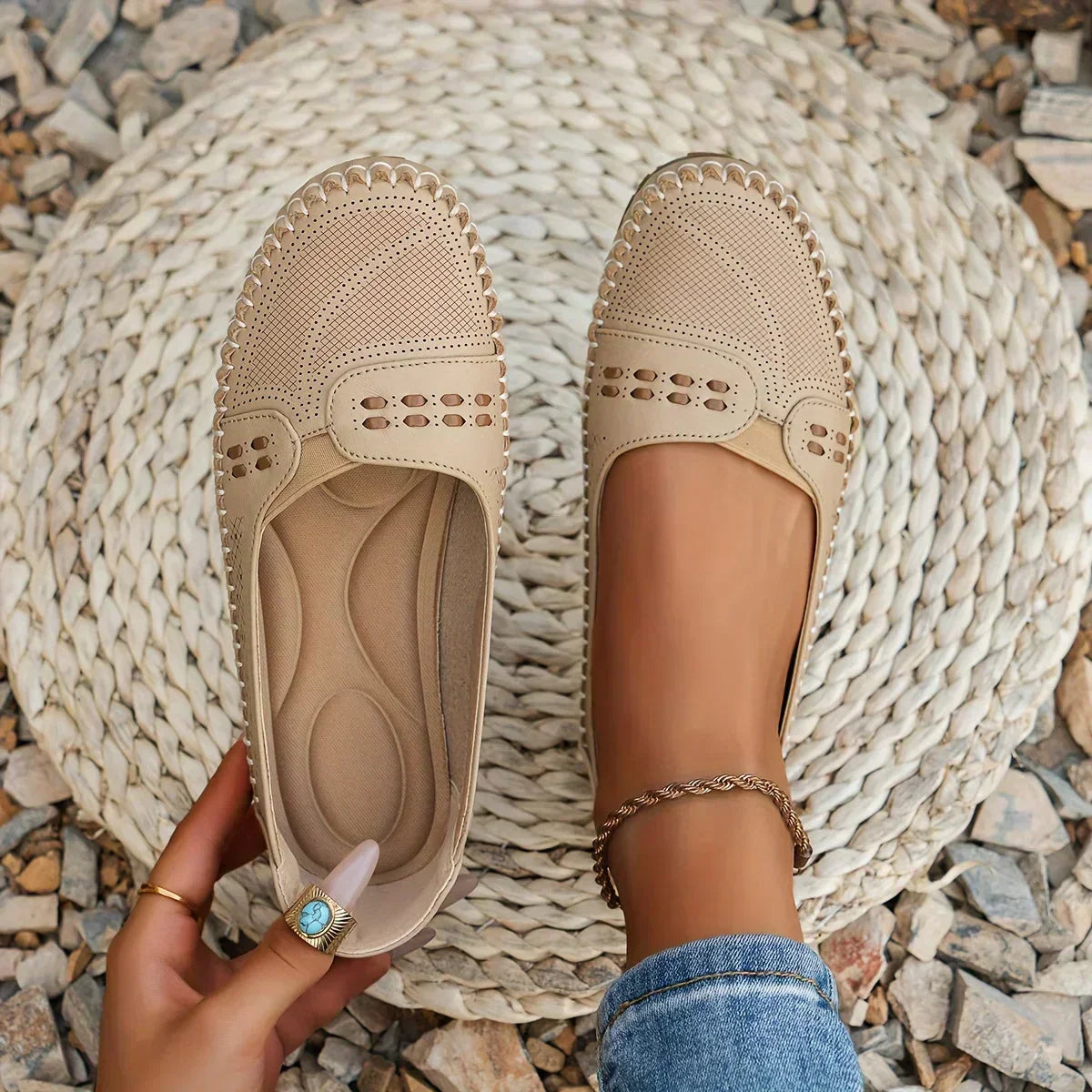 Damen Orthopädische Schuhe Bequem Slip-On Komfort - Norvielle