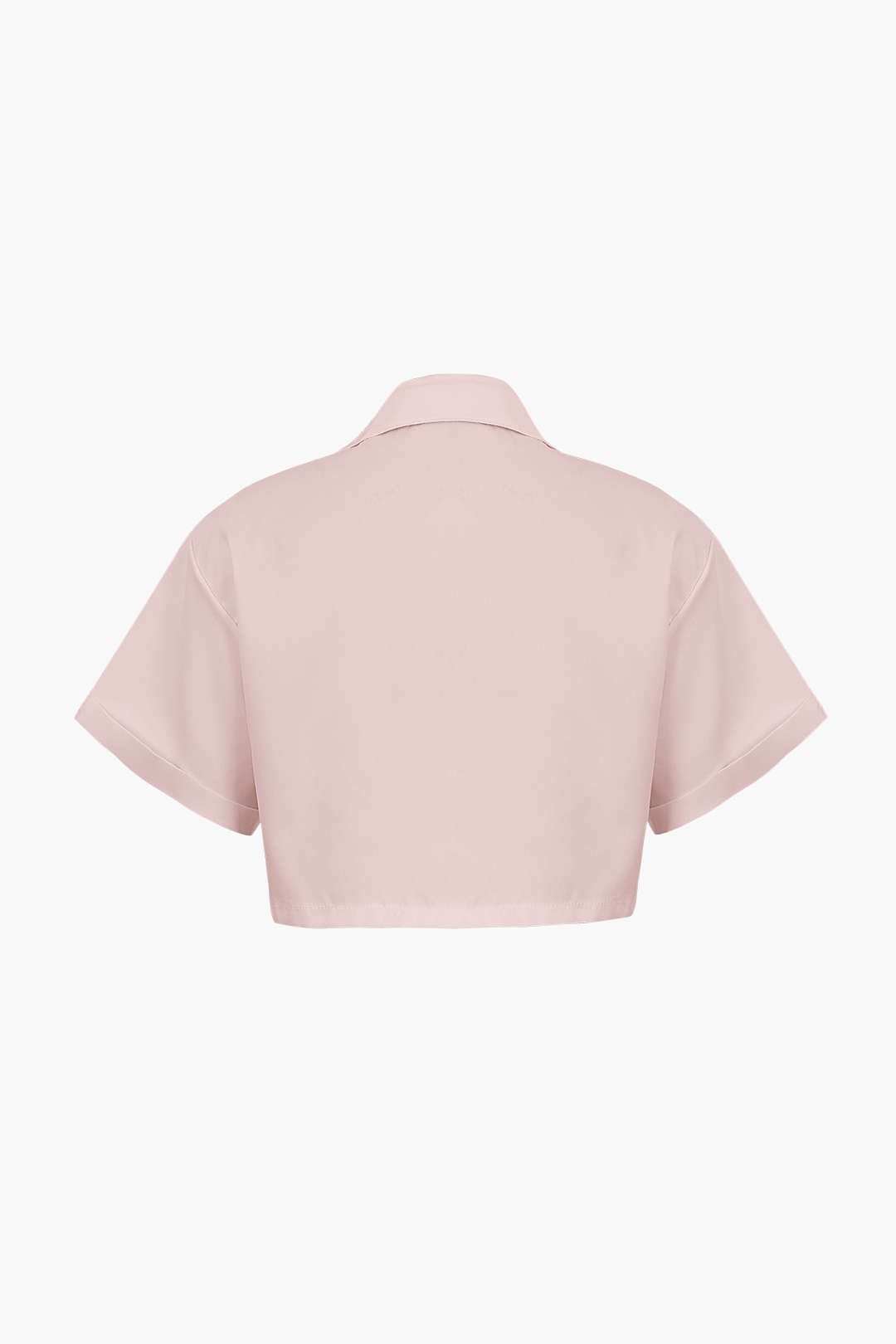 Damen Kurzarmshirt Crop Modern mit Kragen