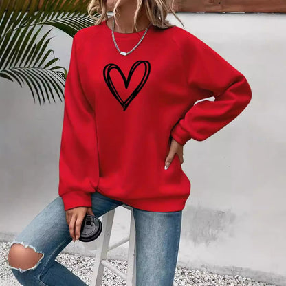 Damen Rundhals Langarm Sweatshirt Trendig
