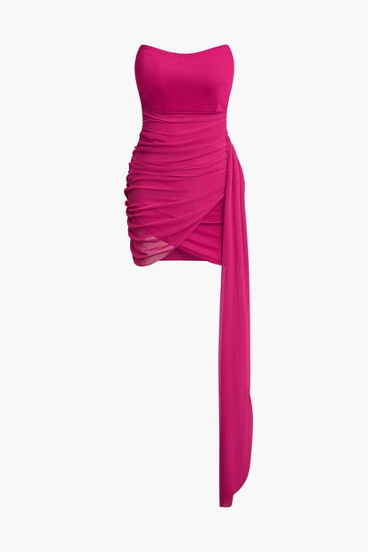 Damen Minikleid Asymmetrisch Elegant Schwarz - Norvielle