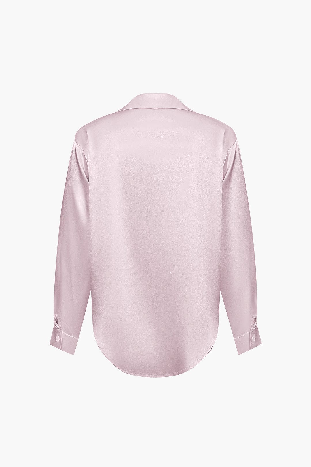 Damenbluse Langarm Seiden-Satin Elegante Bluse