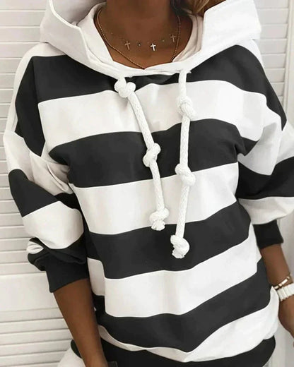 Damen Hoodie Weich Strickdetails Bequem
