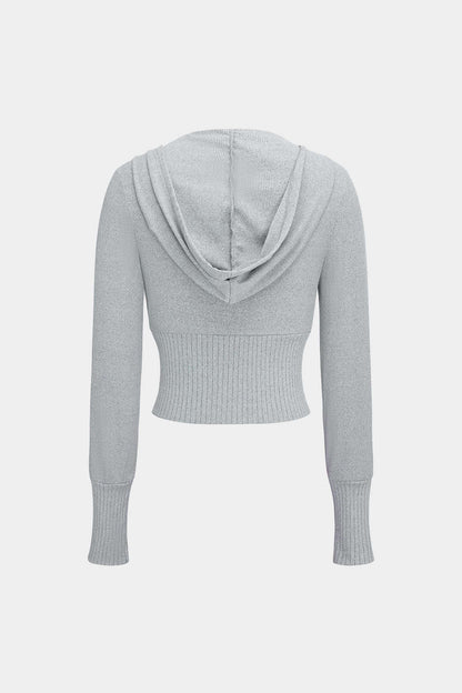 Damen Strick-Zweiteiler-Set Hoodie Hose Weite Bequem