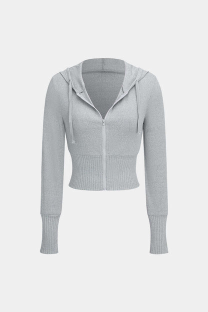 Damen Strick-Zweiteiler-Set Hoodie Hose Weite Bequem