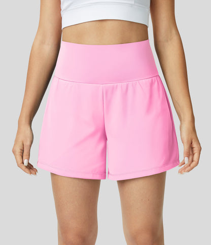Damen Yoga-Shorts 2-in-1 Multifunktionshose Mit Taschen