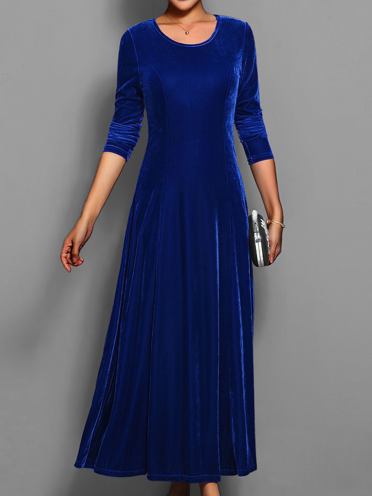 Damen Abendkleid Lang Slim Fit Elegantes Kleid