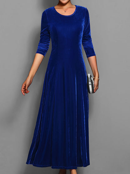 Damen Abendkleid Lang Slim Fit Elegantes Kleid